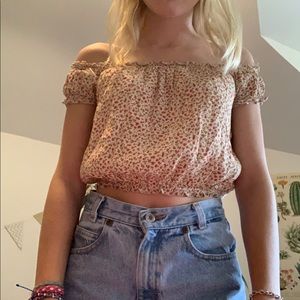 Floral off the shoulder top